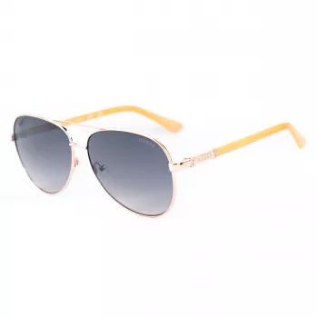 GUESS moteriški drugelio formos akiniai nuo saulės GU00173-6028W Havana rudi gradientiniai 60mm