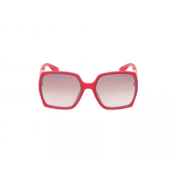 GUESS Women's Cat Eye Sunglasses GO00031-6266F - Shiny Black Frame, Gradient Smoke Lens, UV400 Protection