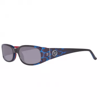 GUESS moteriški katės akies formos akiniai nuo saulės GU7435-5192A blizgūs juodi gradientiniai rūkyti 51mm