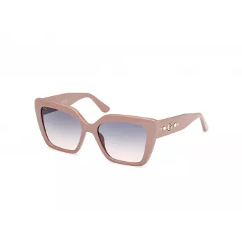 GUESS moteriški akiniai nuo saulės GU00162-5557W, kvadratinis rėmas, Havana spalvos, rudi gradientiniai lęšiai, 55 mm