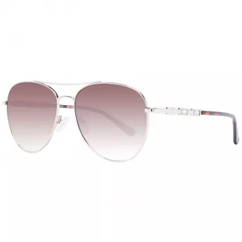 GUESS Moteriški Akiniai nuo Saulės GF6143-32F Havana Drugelio Rėmeliai Rudi Gradientiniai Stiklai 59mm