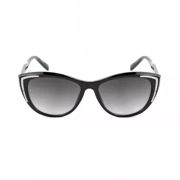 GUESS Moteriški Akiniai Nuo Saulės GO00006-5601B Blizgantys Juodi Gradientiniai Dūminiai 58mm