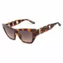 GUESS Moteriški akiniai nuo saulės GU00111-5652F – katės akies formos tamsaus havana acetato rėmelis su rudais gradientiniais stiklais 56/14/130 mm