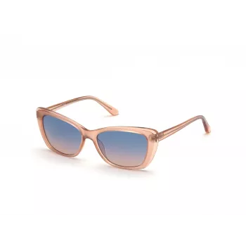 GUESS Moteriški Akiniai Nuo Saulės GU7774-5574W Rudi Havana Kvadratinis Rėmas 55mm