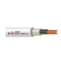 H05VV-U/NYM 3x1,5 mm² baltas PVC izoliuotas ir apvalkalu dengtas fiksuoto įrengimo maitinimo kabelis, 25 m