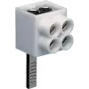 Hager KF82A 1 poliaus jungiamasis gnybtas, kištukinis prijungimas, 2x16 mm², pilkas