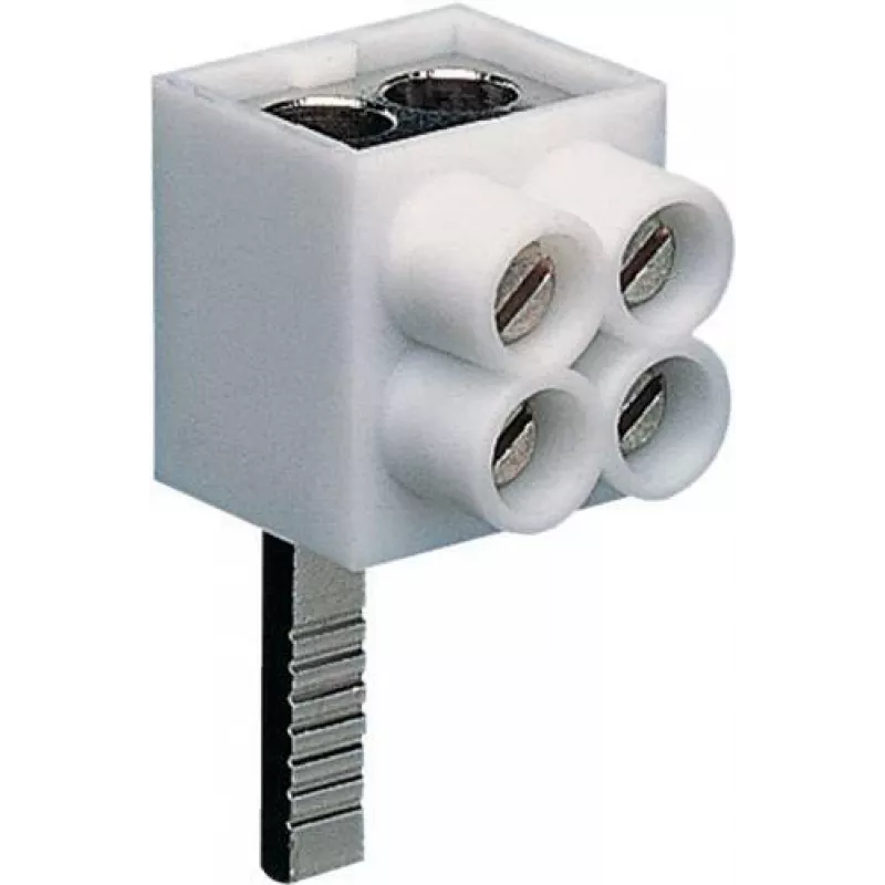 Hager KF82A 1 poliaus jungiamasis gnybtas, kištukinis prijungimas, 2x16 mm², pilkas