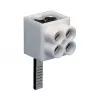 Hager KF82A 1 poliaus jungiamasis gnybtas, kištukinis prijungimas, 2x16 mm², pilkas