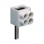 Hager KF82A 1 poliaus jungiamasis gnybtas, kištukinis prijungimas, 2x16 mm², pilkas
