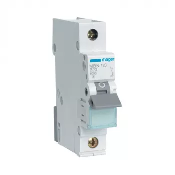 Hager MBN120 1-polio 20 A C charakteristikos automatinis jungiklis 6 kA