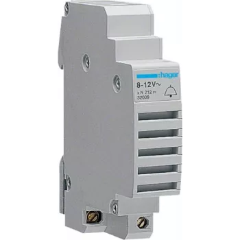 Hager SU213 modulinis skambutis 230V AC 0,03A 1 modulio DIN bėgiui su nuolatiniu tonu