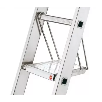 HAILO SavetyLine papildoma pakopa ant laiptų, 2 pakopų sulankstoma pakopėlė, aliuminis, 150 kg apkrova, TÜV/GS