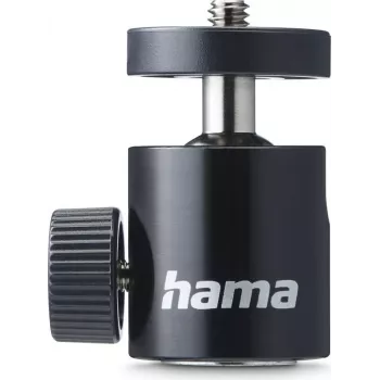 Hama rutulinė galvutė trikojams, 50 mm aukščio, 1/4 colio sriegis, Ø 30 mm, juoda 00005001