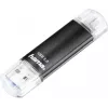 Hama Laeta Twin USB atmintinė 128 GB, USB Type-A ir Micro-USB, USB 3.2 Gen 1, juoda 00181099