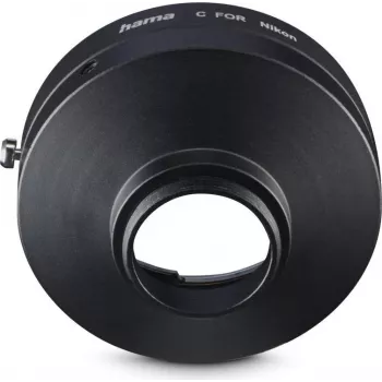 Hama objektyvo adapteris Nikon F-mount objektyvams prie C-mount kamerų, metalinis, juodas (00030771)