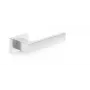 Durų rankena HANDLE DOOR CUBE RT CHROME – poliruoto chromo svirtinė rankena su kvadratine rozete