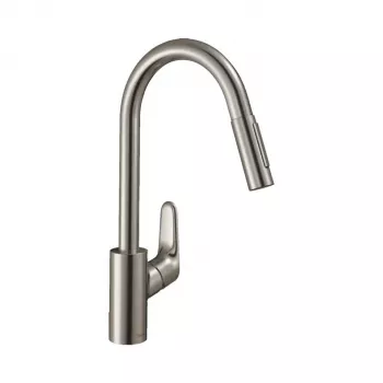 Hansgrohe Focus M41 Single Lever Kitchen Faucet with Pull-Out Spray, Chrome