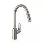 Hansgrohe Focus M41 Single Lever Kitchen Faucet with Pull-Out Spray, Chrome