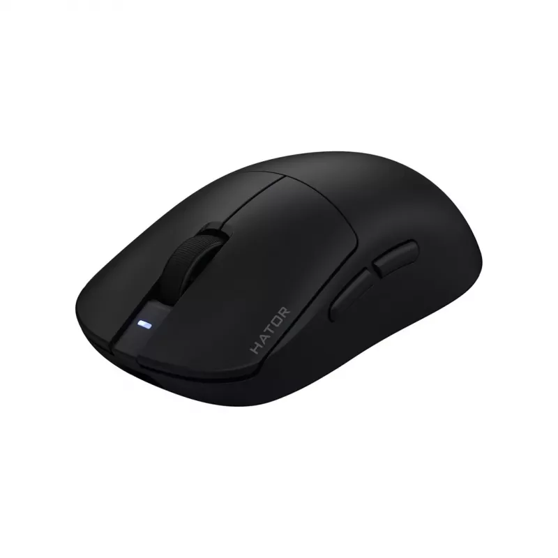 Hator Quasar 3 Pro belaidė žaidimų pelė - 26000 DPI optinis jutiklis, 2.4GHz, USB-C, RGB, juoda