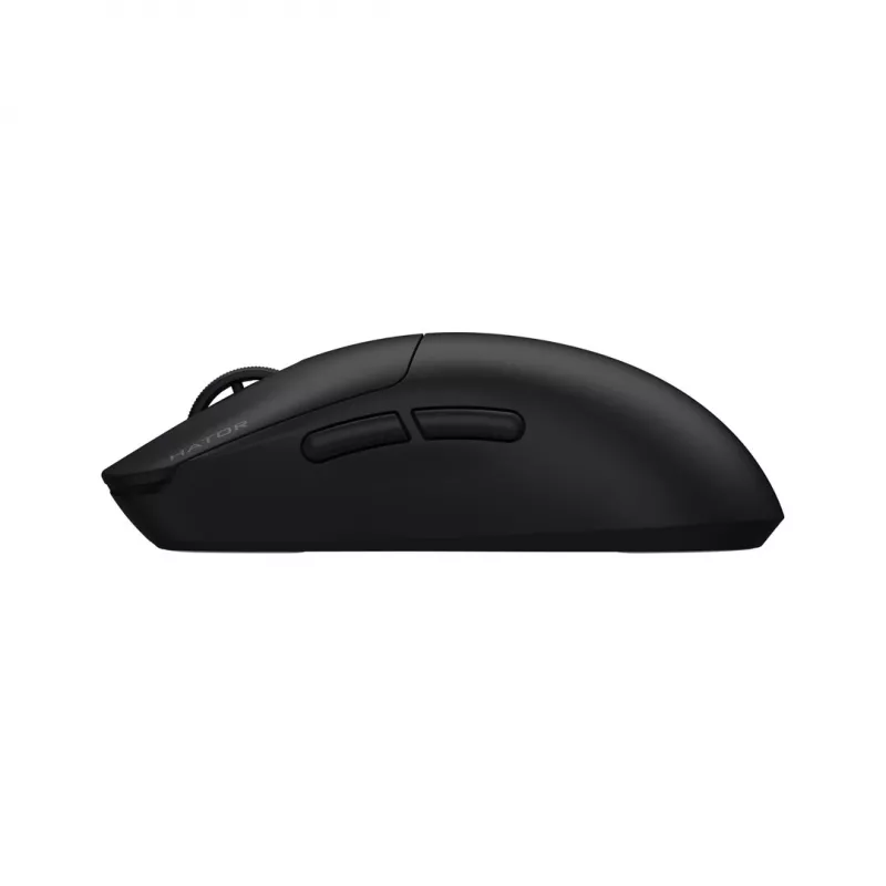 Hator Quasar 3S Pro Wireless žaidimų pelė, juoda, 26000 DPI, optinė, 2.4 GHz, USB-C, skirta dešiniarankiams, RGB