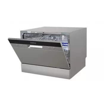 HEINRICH'S 8840 Laisvai pastatoma indaplovė, 12 komplektų, 6 programų, sidabrinė