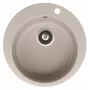 HELIKA Kriauklė Clarus SR100-110W Granito Kompozito Virtuvinė Kriauklė Juoda 780x500mm