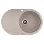HELIKA Kriauklė Clarus SR101-110AW Arktiškai Balta Granito Kompozito Virtuvinė Kriauklė