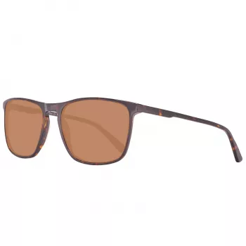 Helly Hansen HH5004-C01-57 Vyriški stačiakampiai akiniai nuo saulės, juodas rėmas, pilki lęšiai, 57/18/140 mm