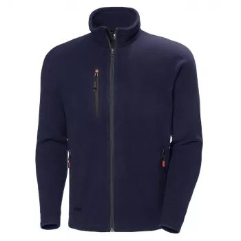 Helly Hansen Oxford Navy vyriška vilnonė striukė – 100% poliesteris, 300 g/m², pilnas užtrauktukas, L dydis