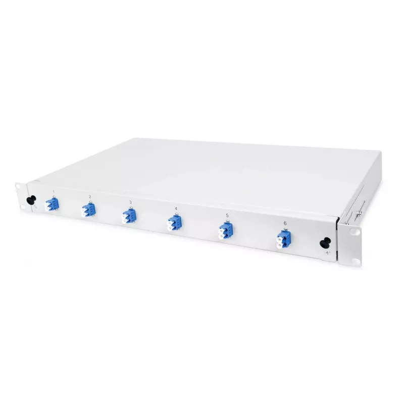 HELOS Fiber Optic 19 colių breakout box su 6x LC Duplex, Single Mode