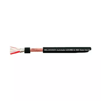 HELUKABEL HELU LIGHT DMX laidas 2x0.34 mm² juodas AES/EBU skaitmeninio garso kabelis 400032