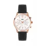 HENRY LONDON Moteriškas Laikrodis HL39-CS-0036 39mm Rožinio Aukso Spalvos Plieninis Korpusas Žalias Ciferblatas Žalias Odinis Dirželis