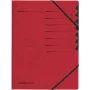 HERLITZ easyorga A4 7 skyrių organizatorius segtuvas, raudonas Colorspan kartonas, juodas Manilos popierius 10843068