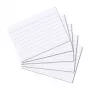 HERLITZ indeksinės kortelės DIN A8, liniuotos, baltos, 170g, be medienos, mėlynos linijos, 100 vnt.