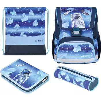 Herlitz Loop Plus Cosmic Explorer mokyklinės kuprinės komplektas