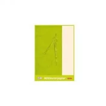 herlitz milimetro popieriaus blokas DIN A3, 80 g/m², 20 lapų, raudonas 1 mm tinklelis, be medienos, sustiprintu pagrindu (690305)