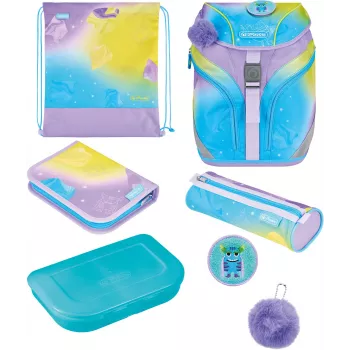 Herlitz SoftLight GREENline Little Monster pradinės mokyklos kuprinė 16L Žalia