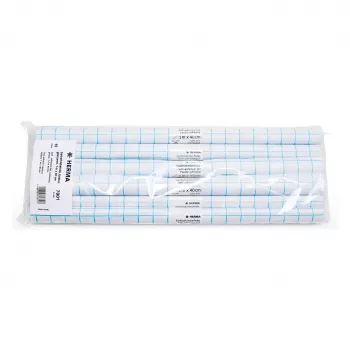 HERMA lipni apsauginė knygų plėvelė, permatoma blizgi PP, 400 mm x 1 m, su tinkleliu 7001