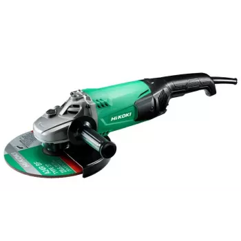 HIKOKI 230 mm kampinis šlifuoklis 2200W su minkštu paleidimu, M14, 6600 aps./min., 3 padėčių šoninė rankena