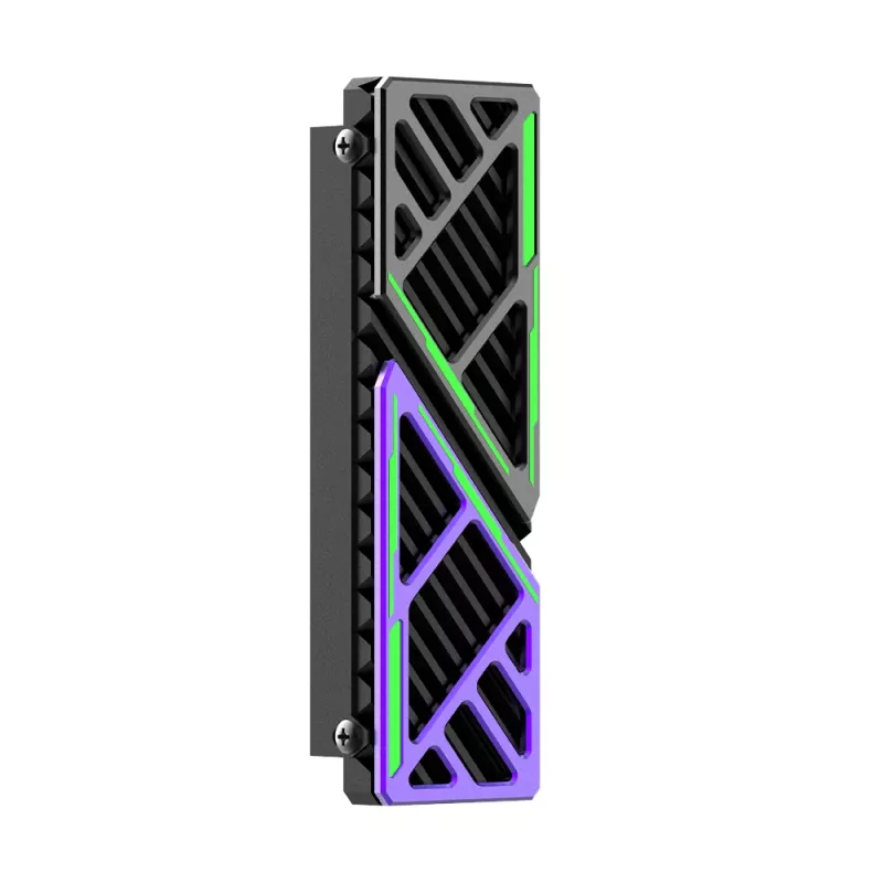 Hiksemi M.2 SSD aušintuvas MH1 – aliuminio pasyvus radiatorius su varine šilumos vamzdele NVMe 2280, juodas