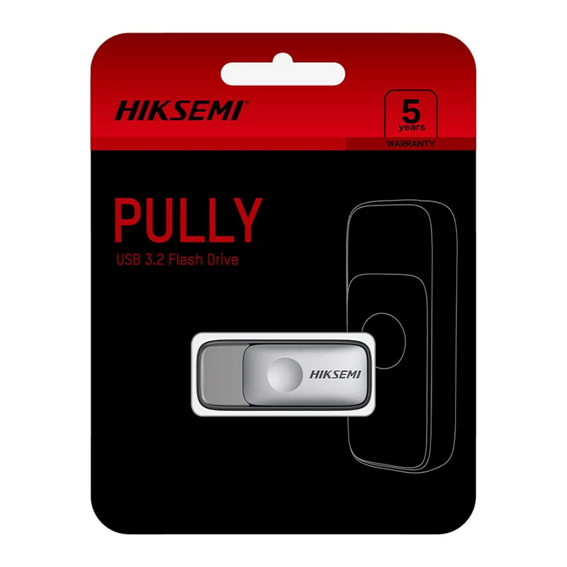 HIKSEMI Pully 64GB USB 3.2 Gen 1 atmintukas - cinko lydinio sukamoji konstrukcija, sidabrinis