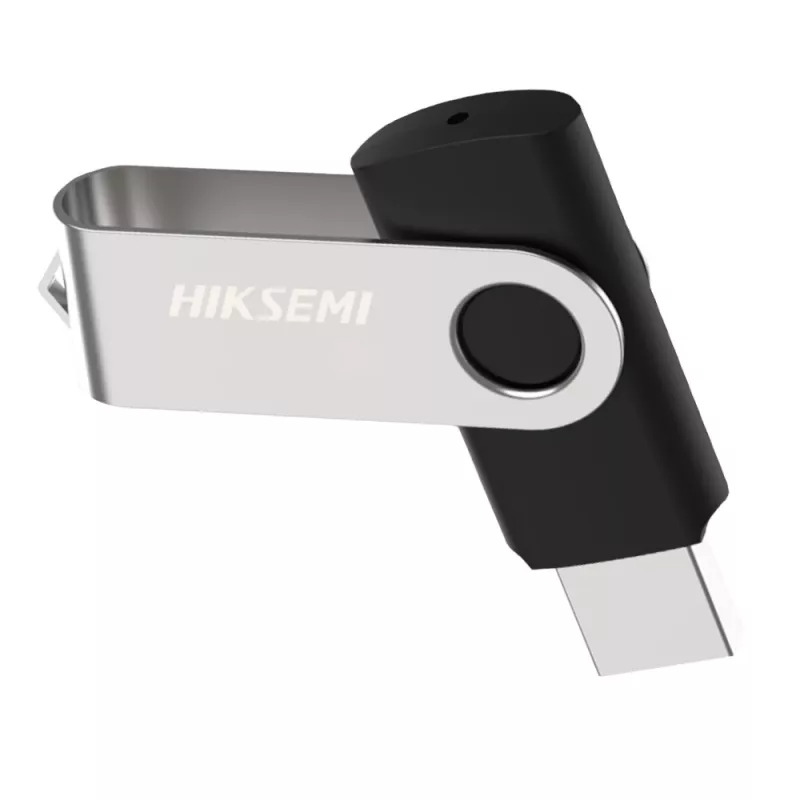 HIKSEMI Rotary Series 32GB USB 3.0 atmintukas, 360° pasukamas, cinko lydinys, sidabrinis/juodas