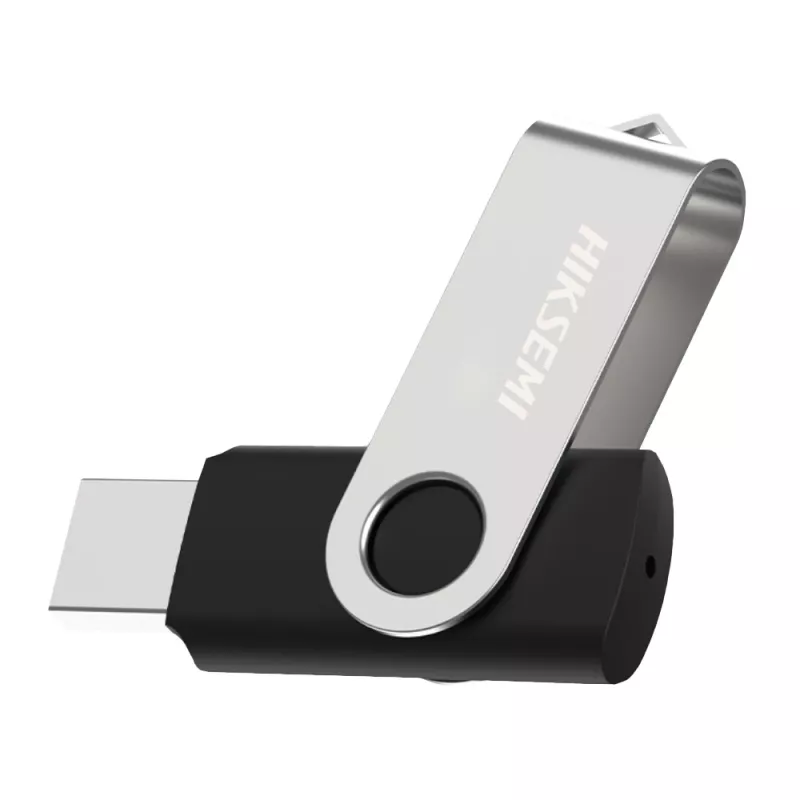 HIKSEMI Rotary Series 32GB USB 3.0 atmintukas, 360° pasukamas, cinko lydinys, sidabrinis/juodas