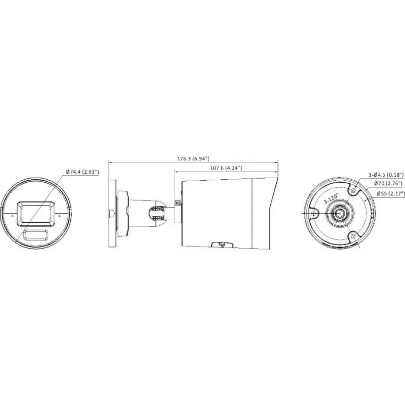 Hikvision 12MP DS-2CD20126G3-IUY/SL(2.8mm)(eF) IP kamera, juoda