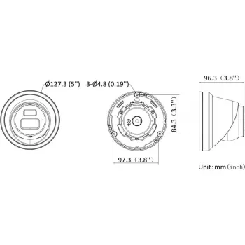 Hikvision DS-2CD2343G2-LI2U/SL 2,8mm PL AcuSense 4MP Turret IP Camera su Smart Hybrid Light