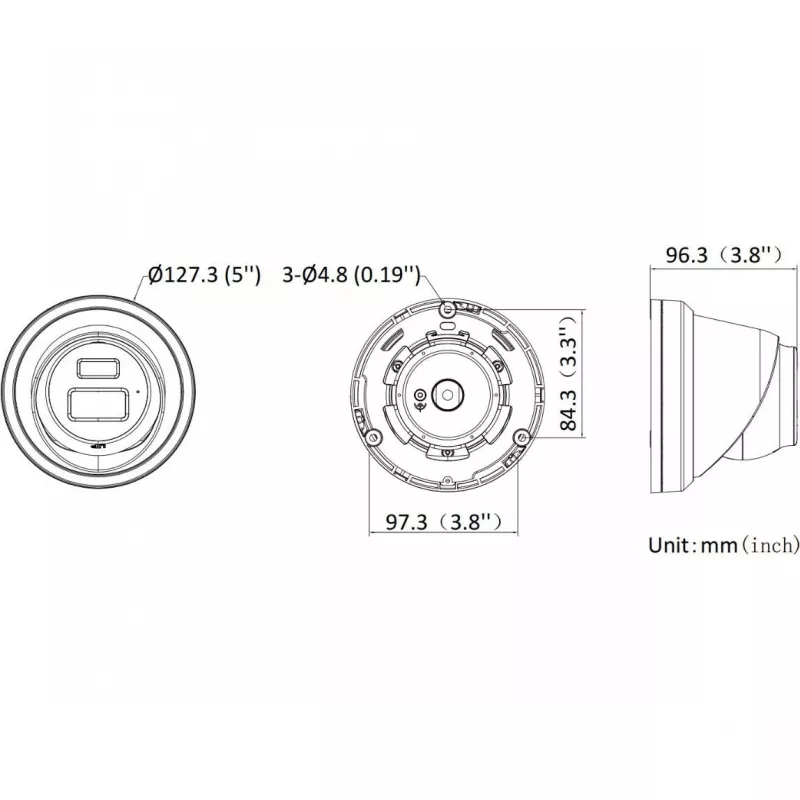 Hikvision DS-2CD2343G2-LI2U/SL 2,8mm PL AcuSense 4MP Turret IP Camera su Smart Hybrid Light