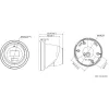 Hikvision DS-2CD2346G2H-IU(2.8MM)(EF)/PL DarkFighter AcuSense 4MP IP Turret Camera, 2.8mm, Built-in Mic, PoE
