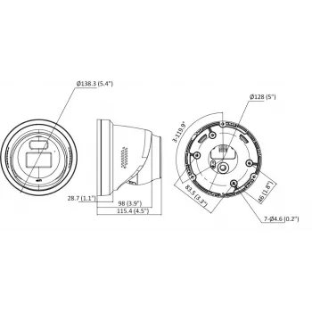 Hikvision DS-2CD2367G3-LIS2UY/SRB 6MP AcuSense kupolinė tinklo kamera, 2,8 mm, juoda