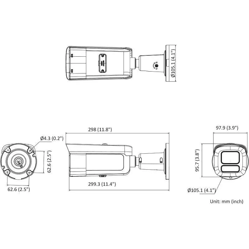Hikvision DS-2CD2686G2HT-IZS(2.8-12)/eF/BLK PL 8MP IR tinklinė kulkos formos kamera