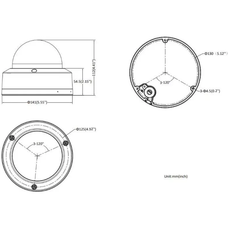 Hikvision DS-2CD2786G2H-IPTRZS 2.8-12mm PL 8 MP kupolinė IP kamera AcuSense PTRZ su varifokaliniu objektyvu